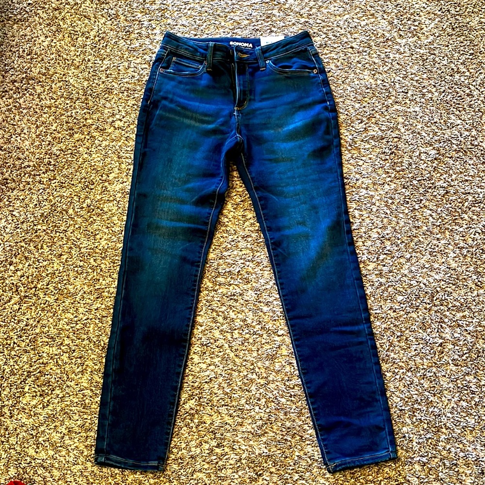 NWOT Sonoma High Rose Skinny Jeans